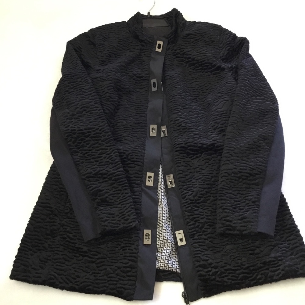 CAbi Faux Fur Coat Size Small